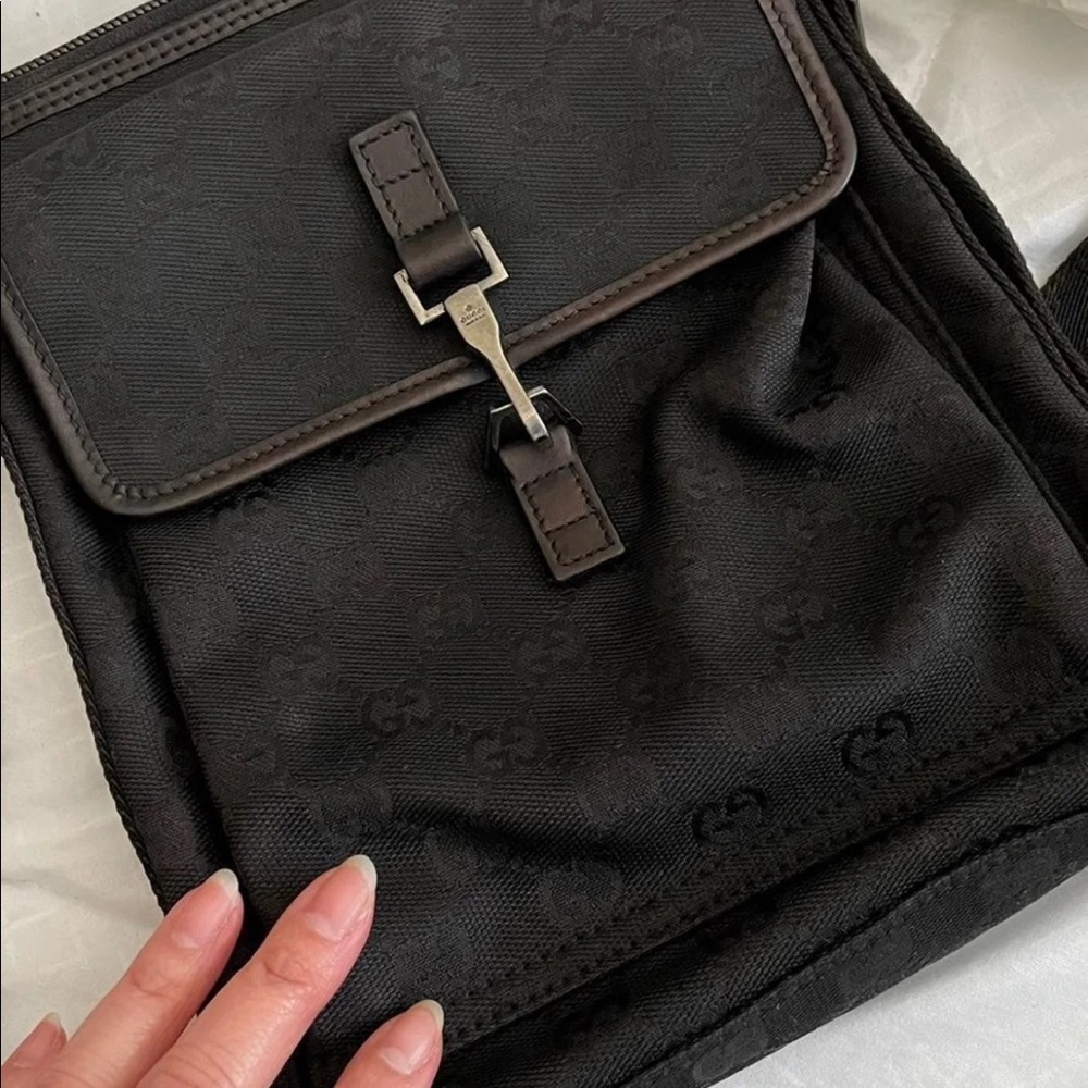 Gucci monogram canvas crossbody